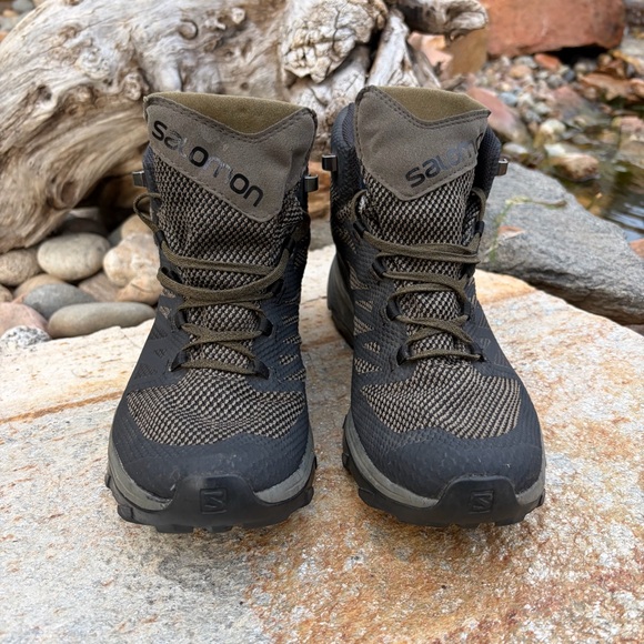 Salomon Mid Hiking Boots Contagrip Trail Shoes Mens 10 EU 44 - Picture 2 of 8